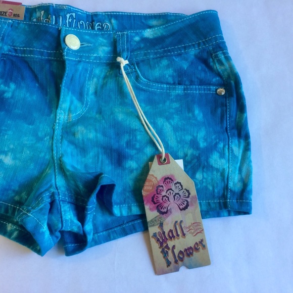 Shorts Wallflower Size 9 Sky Blue Turquoise Indigo - Picture 3 of 8